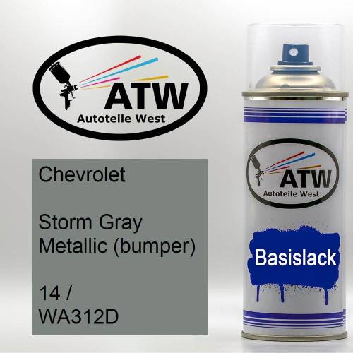 Chevrolet, Storm Gray Metallic (bumper), 14 / WA312D: 400ml Sprühdose, von ATW Autoteile West.